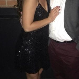 Black sequin formal dress